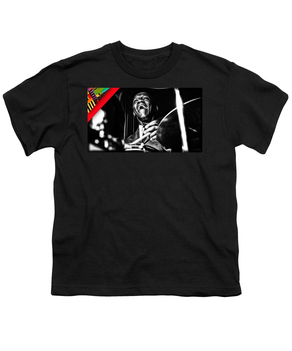 Art Blakey Youth T-Shirt featuring the mixed media Art Blakey Collection #3 by Marvin Blaine