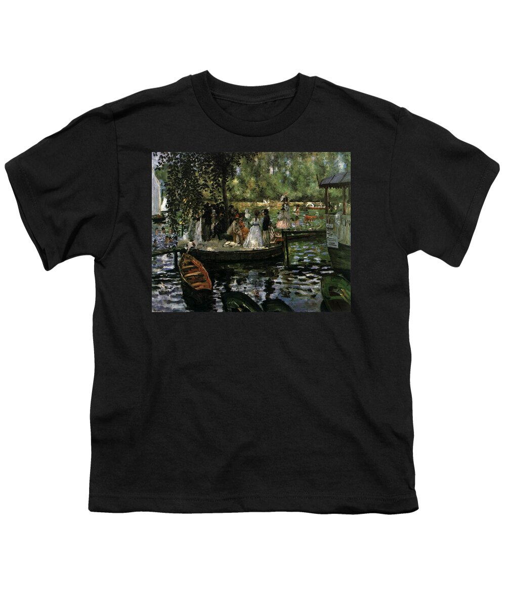 La Grenouillre Pierre-auguste Renoir Youth T-Shirt featuring the painting Auguste Renoir #1 by MotionAge Designs
