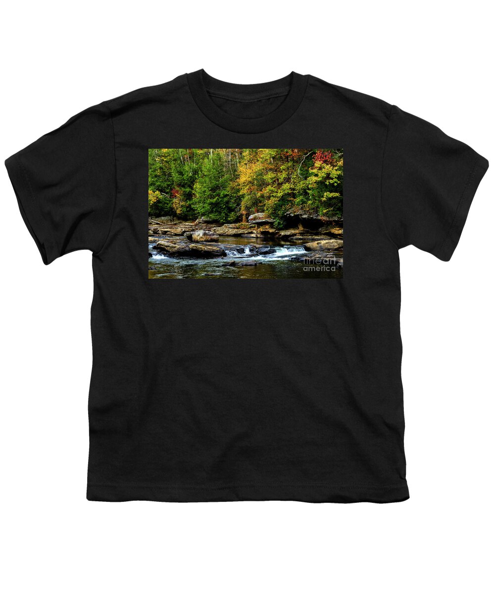 Middle Fork River Youth T-Shirt featuring the photograph Autumn Middlle Fork River #1 by Thomas R Fletcher