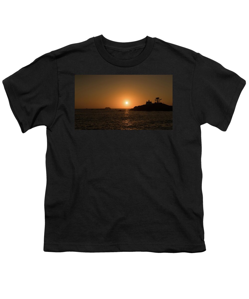 California Youth T-Shirt featuring the photograph Battery Point Lighthouse Sunset Crescent City California #1 by Lawrence S Richardson Jr