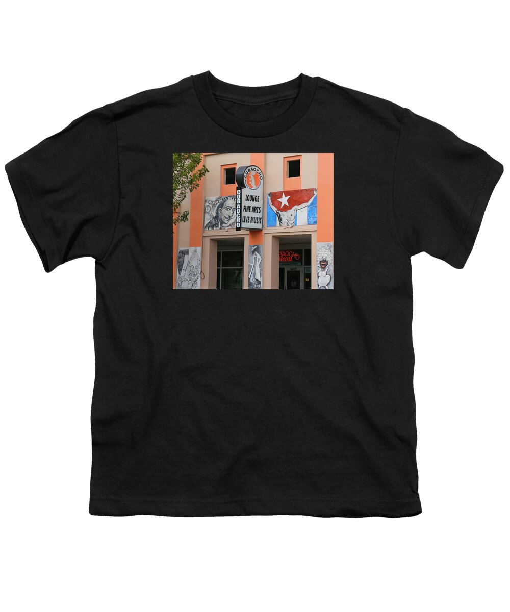 Calle Youth T-Shirt featuring the photograph Cubacho Lounge #1 by Dart Humeston