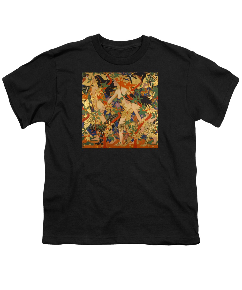 Robert Burns Youth T-Shirt featuring the painting Diana And Her Nymphs #1 by Robert Burns