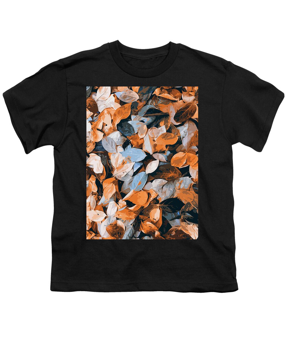 Fall Ornament Youth T-Shirt featuring the painting Foliage carpet #1 by AM FineArtPrints