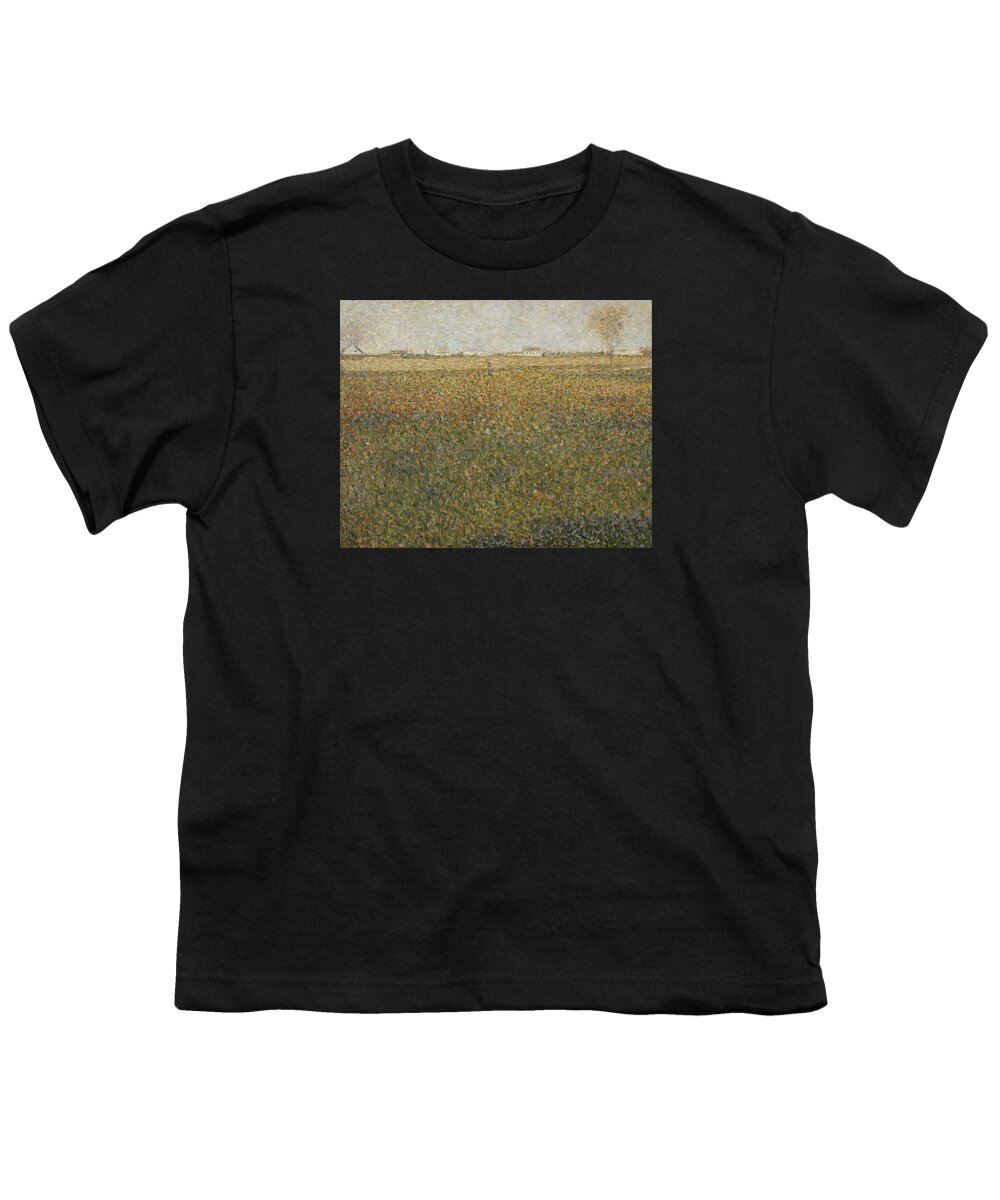 Georges Seurat Youth T-Shirt featuring the painting La Luzerne Saint Denis #1 by Georges Seurat