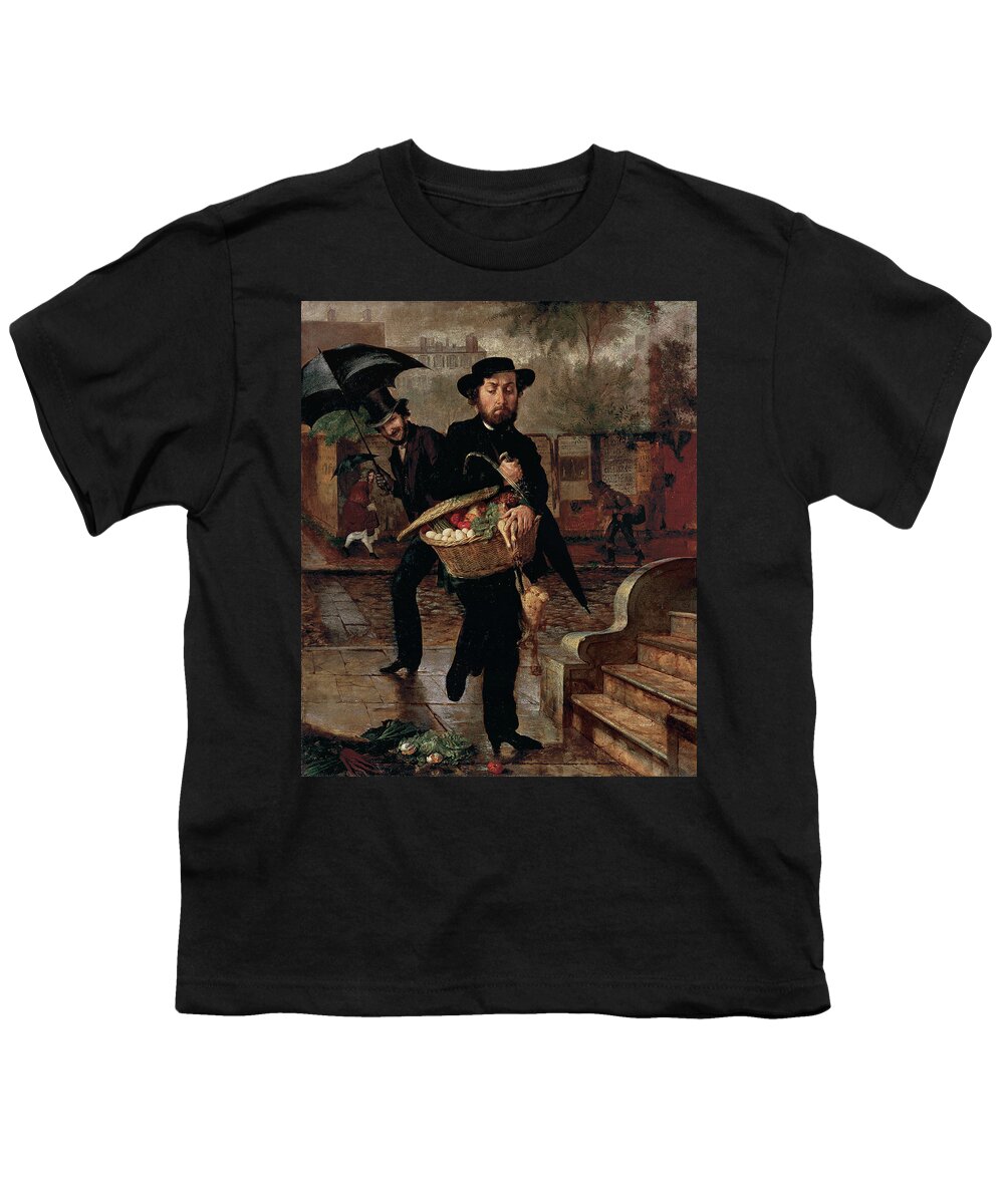 Young Husband Youth T-Shirt featuring the painting Lilly Martin Spencer by MotionAge Designs