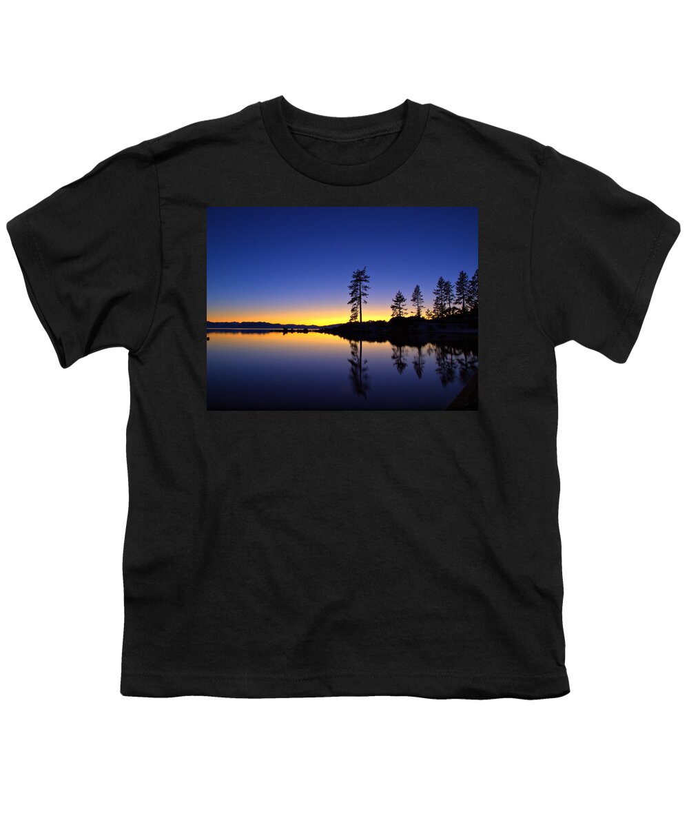 Lake Youth T-Shirt featuring the photograph Sand Harbor Sunset #1 by Martin Gollery