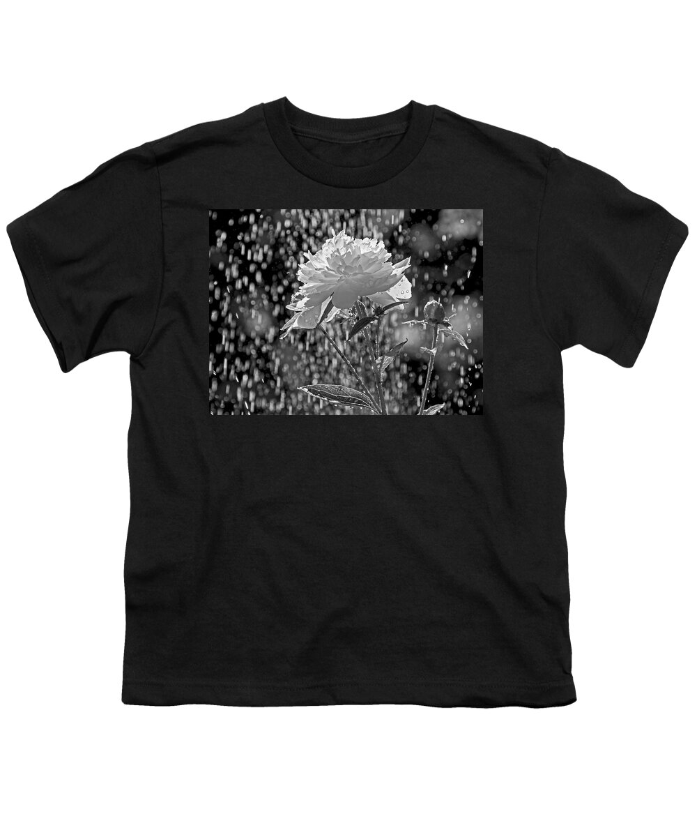 Peony Youth T-Shirt featuring the photograph Spring Rain - 365-13 by Inge Riis McDonald