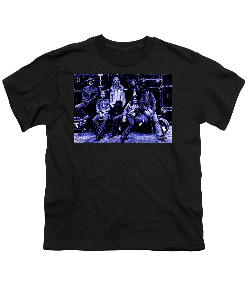 The Allman Brothers Youth T-Shirt featuring the mixed media The Allman Brothers Collection #1 by Marvin Blaine