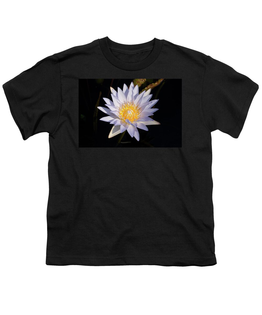 Water Lily Youth T-Shirt featuring the photograph White Water Lily #1 by Steve Stuller