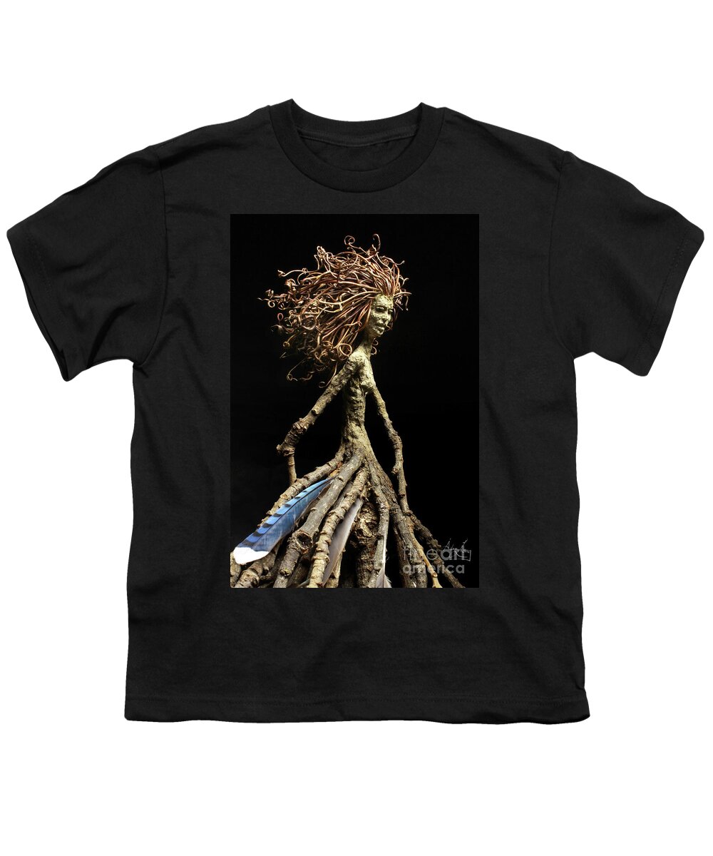 Adam Long Sculpture Youth T-Shirt featuring the sculpture Wings In The Weald #1 by Adam Long