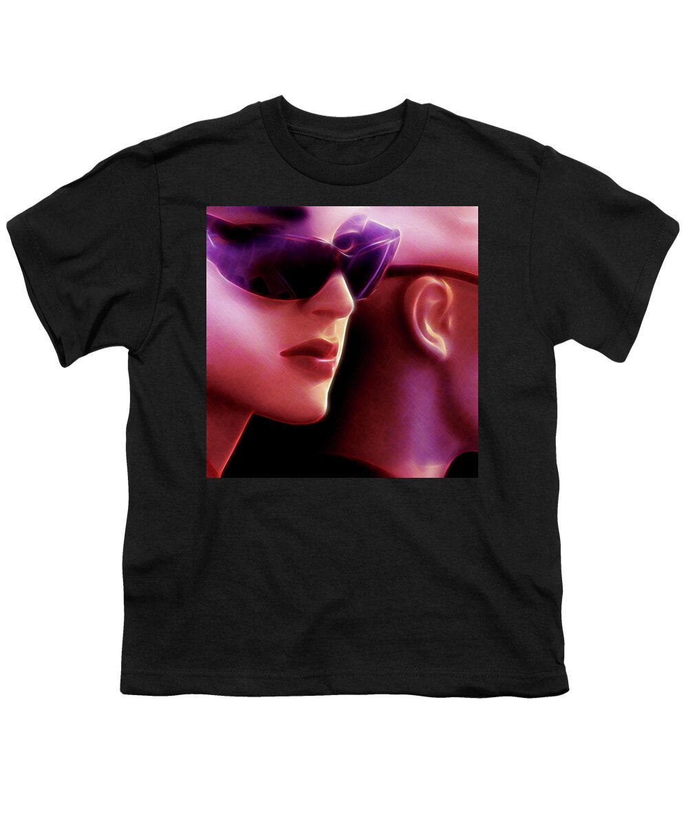 Mannequin Youth T-Shirt featuring the digital art 11431 Mannequin Series 11-14 Can You Keep A Secret Version 2 by Colin Hunt