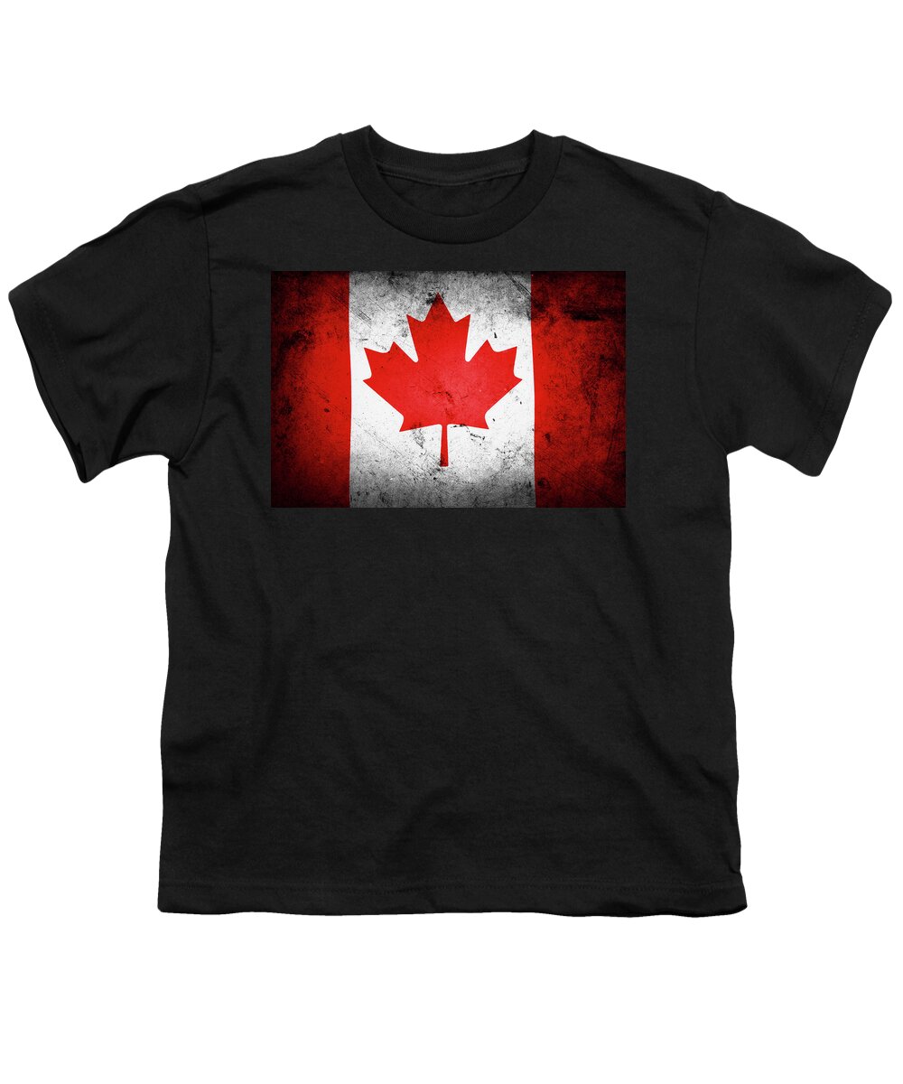 Flags Youth T-Shirt featuring the photograph Canadian flag #12 by Les Cunliffe