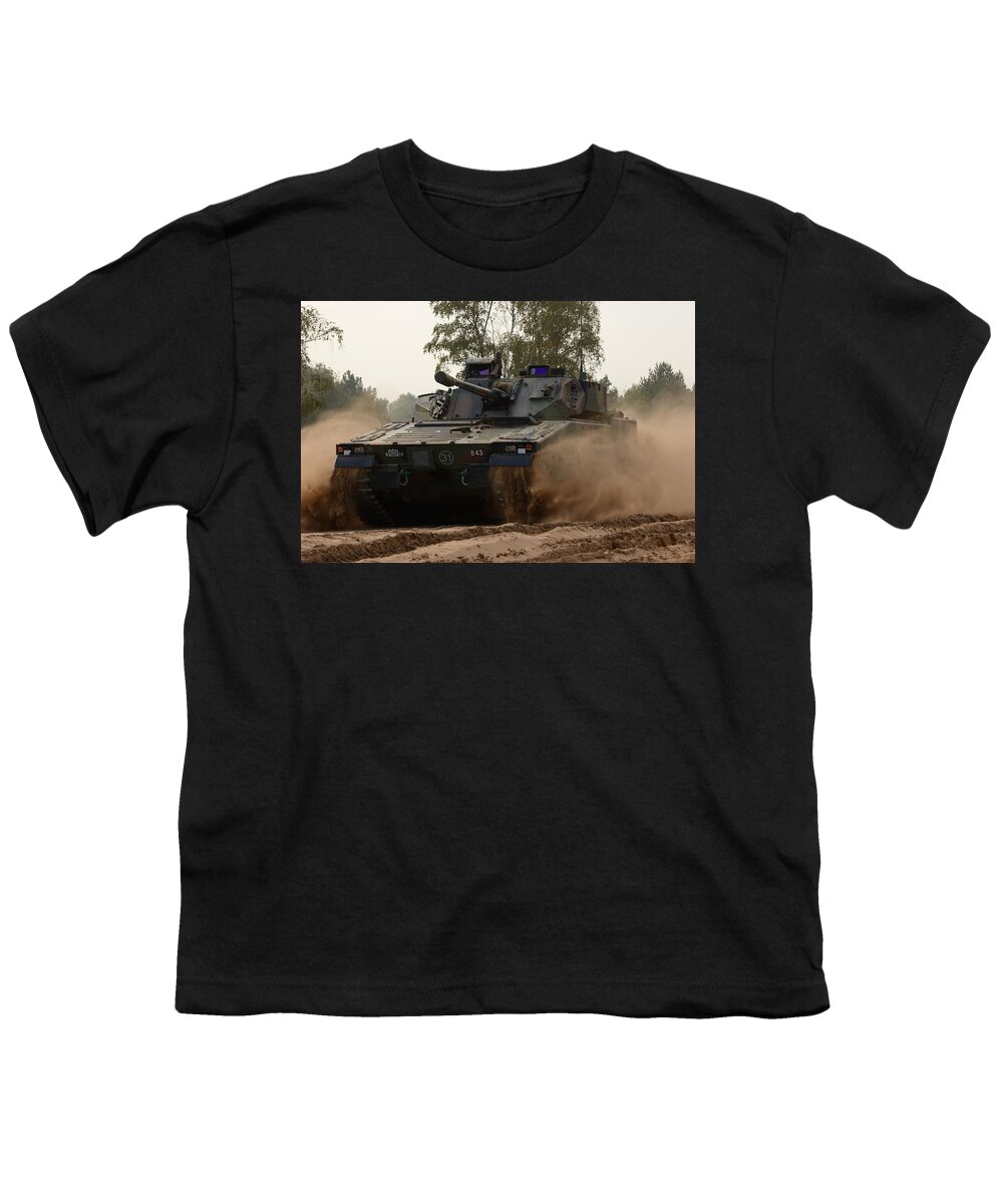 Tank Youth T-Shirt featuring the digital art Tank #13 by Maye Loeser