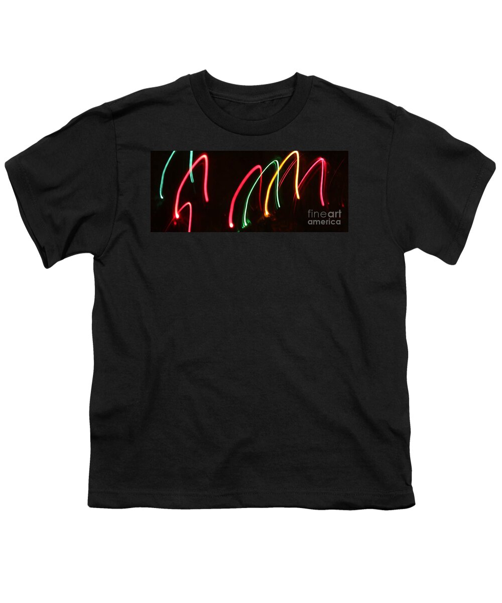 Abstract Youth T-Shirt featuring the photograph Abstract Motion Lights #14 by Henrik Lehnerer