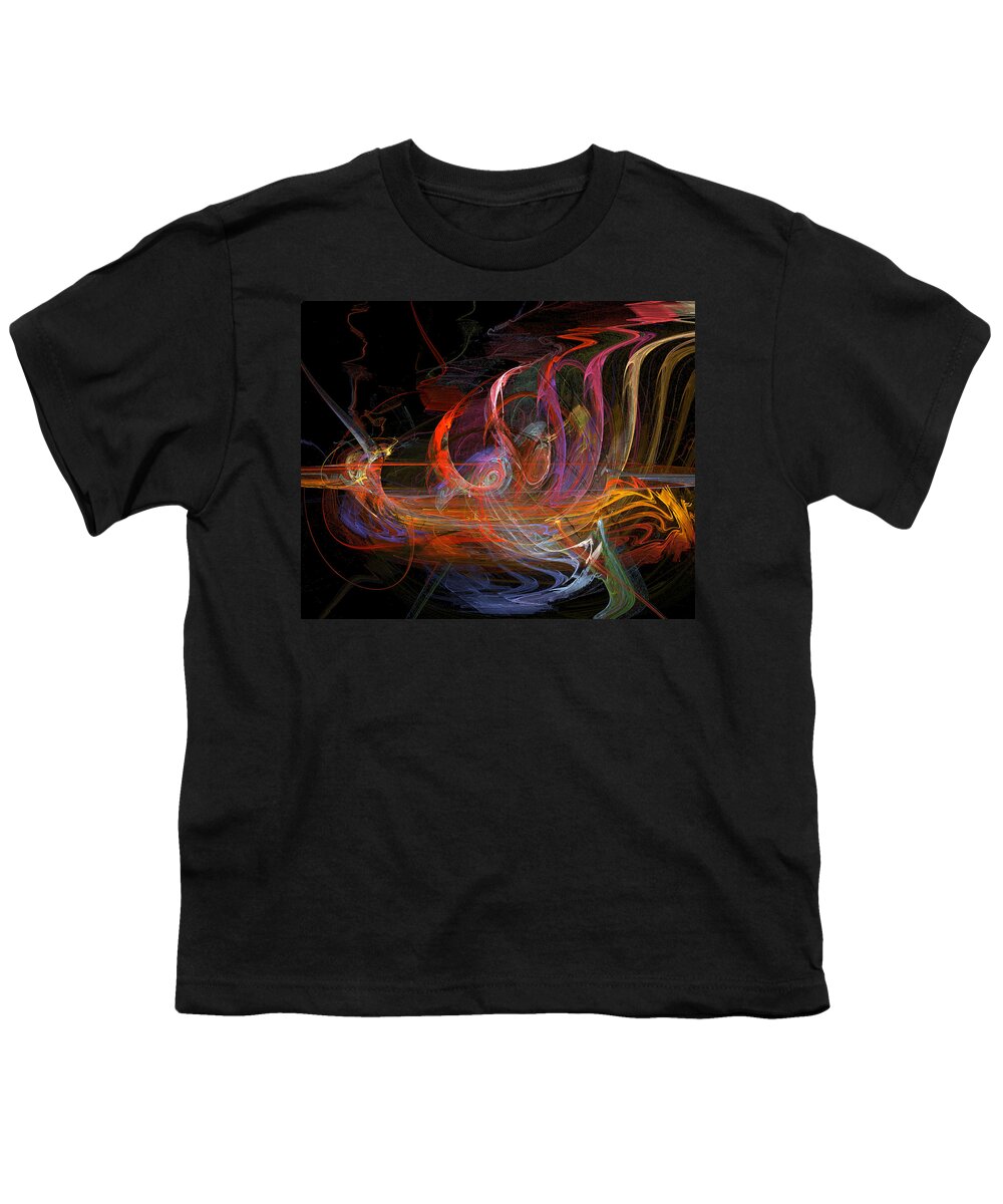 Digital Art Youth T-Shirt featuring the digital art 1492 Cruise by Jackie Mueller-Jones