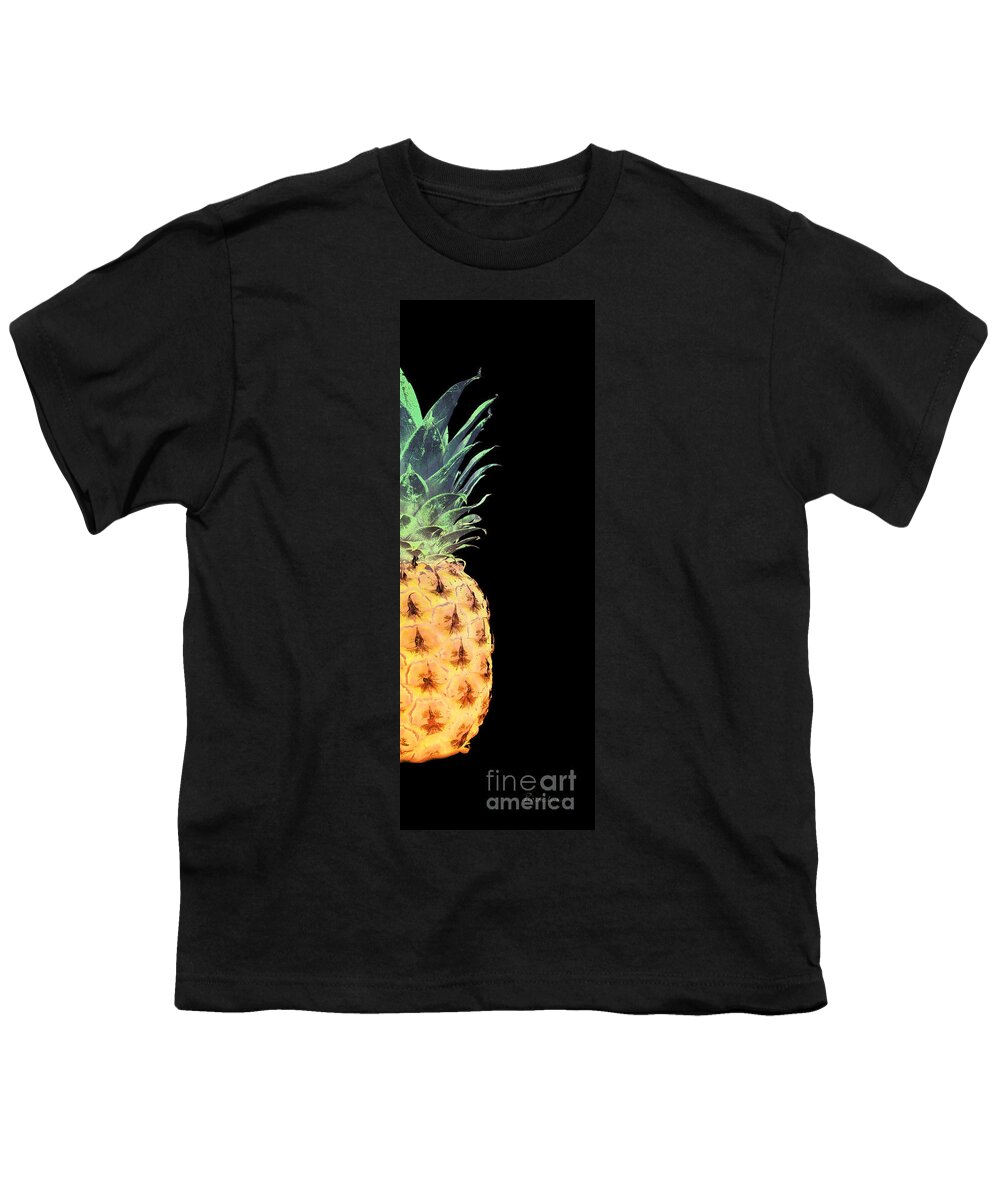 Right Side Of A Diptych Set Created From My Original 14r Abstract Expressive Pineapple Digital Painting Youth T-Shirt featuring the painting 14r2 Abstract Expressionism Digital Painting by Ricardos Creations