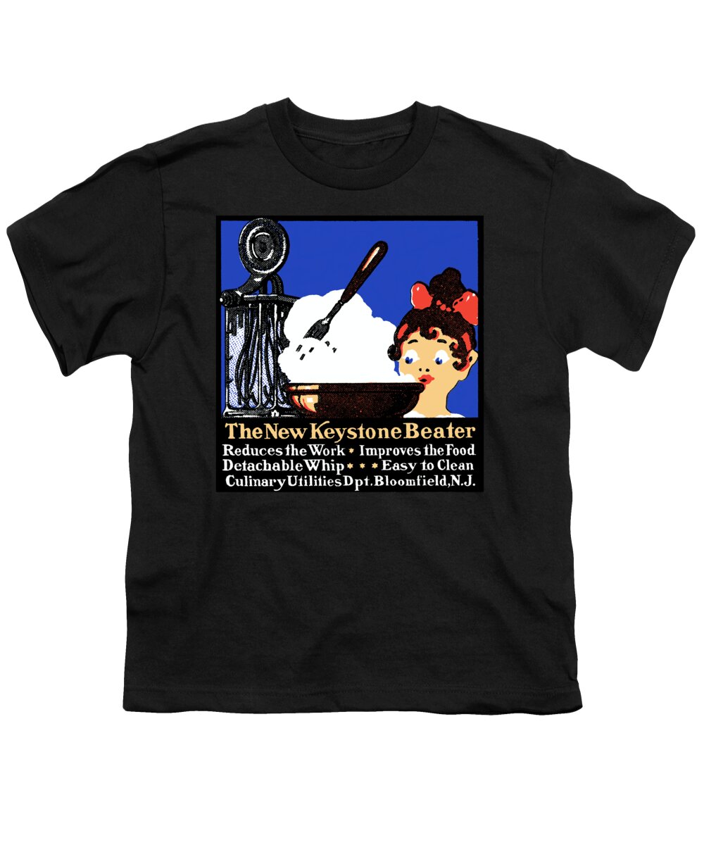 Vintage Youth T-Shirt featuring the painting 1900 Keystone Beater by Historic Image
