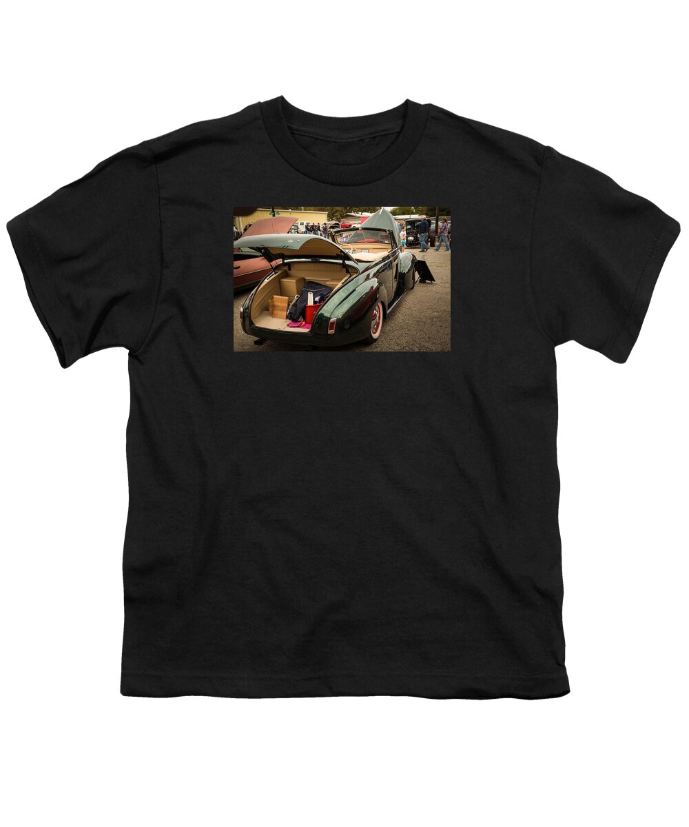 1940 Mercury Eight Convertible Youth T-Shirt featuring the photograph 1940 Mercury Convertible Vintage Classic Car Photograph 5232.02 by M K Miller