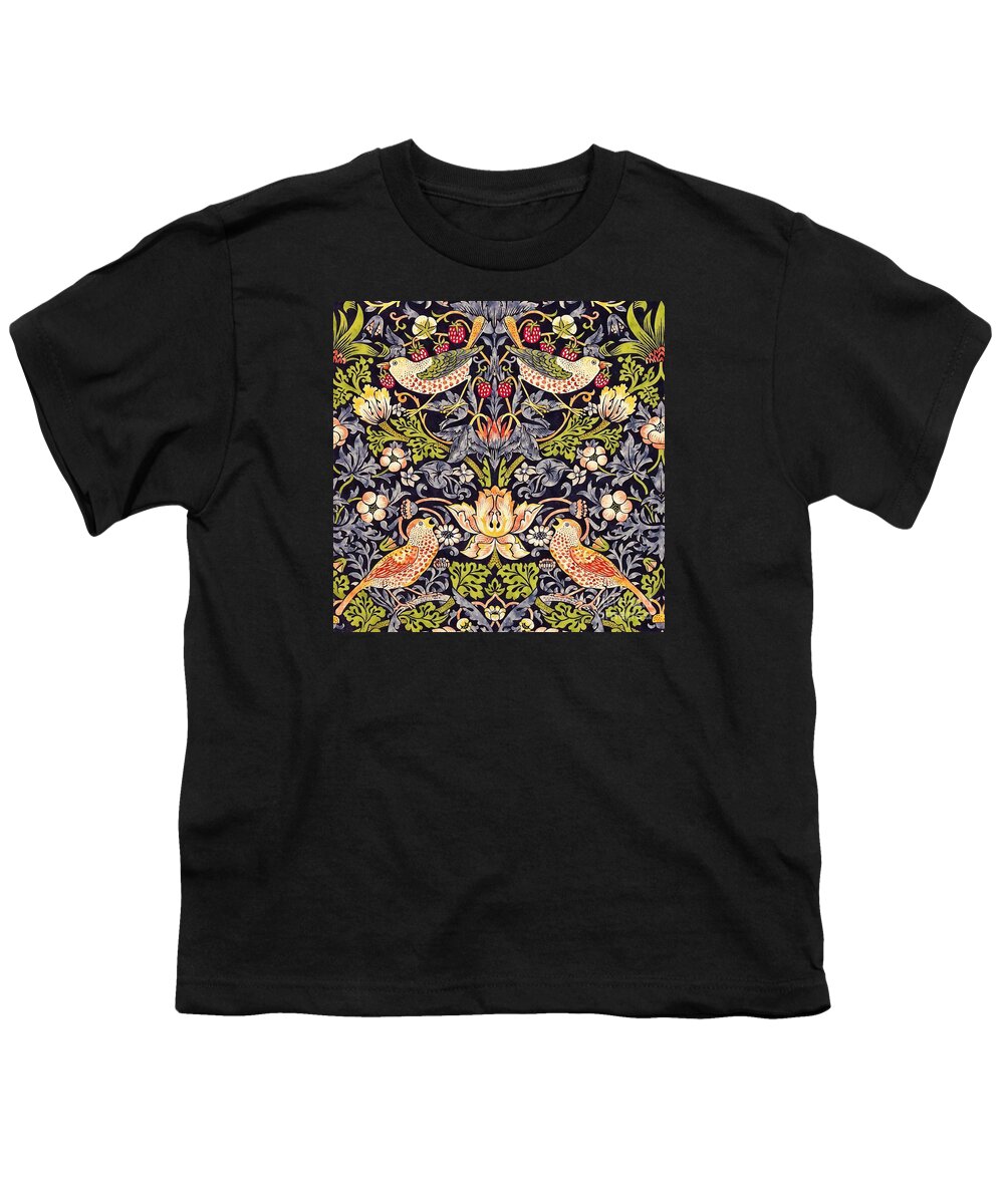 William Morris Youth T-Shirt featuring the painting Strawberry Thief #2 by William Morris