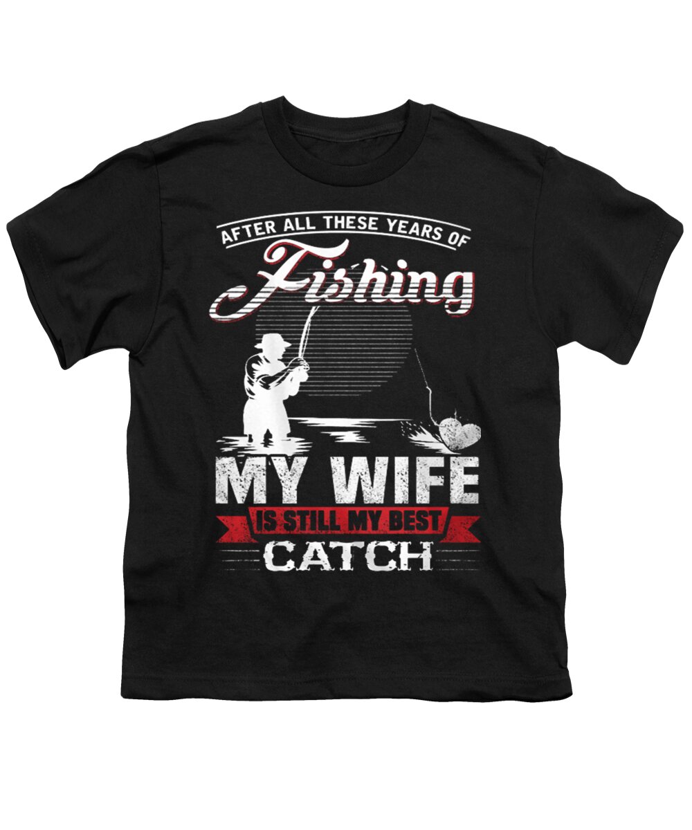 Fly Fishing Youth T-Shirt featuring the digital art Fishing #4 by Thucidol
