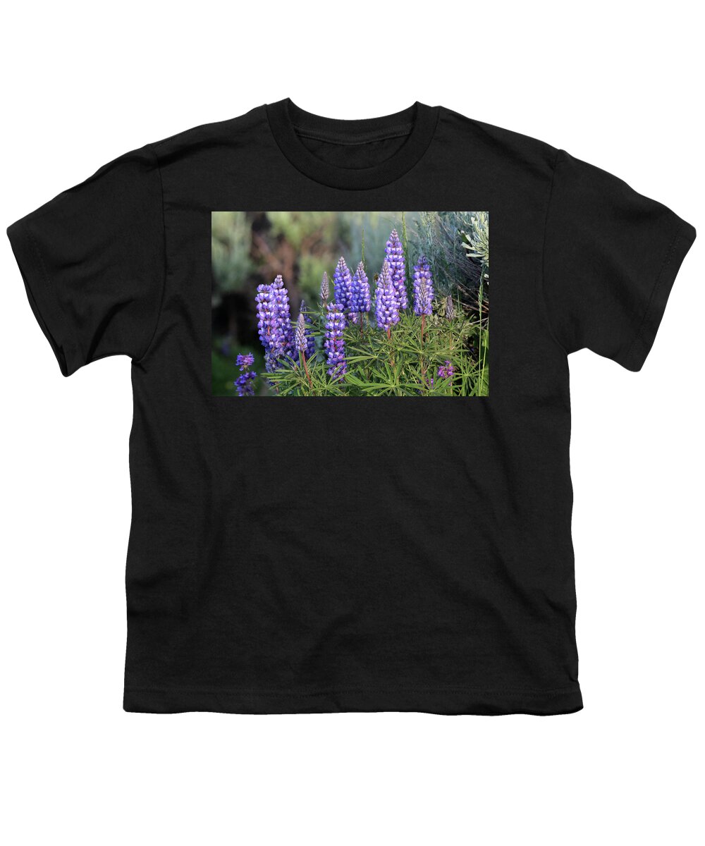 Lupine Youth T-Shirt featuring the photograph Lupine Yellowstone USA #4 by Bob Savage