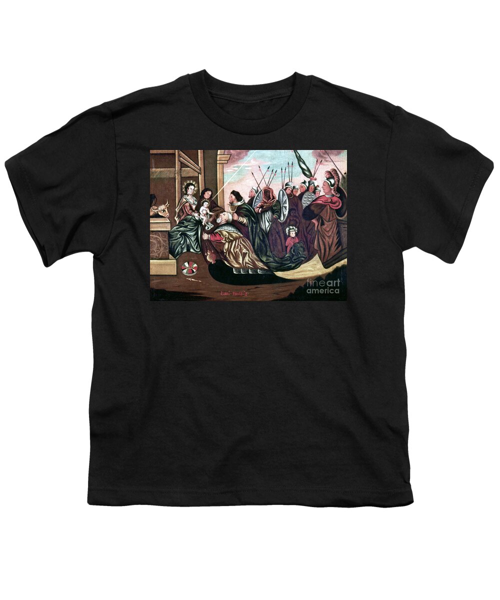 18th Century Youth T-Shirt featuring the photograph Adoration Of The Magi #5 by Granger