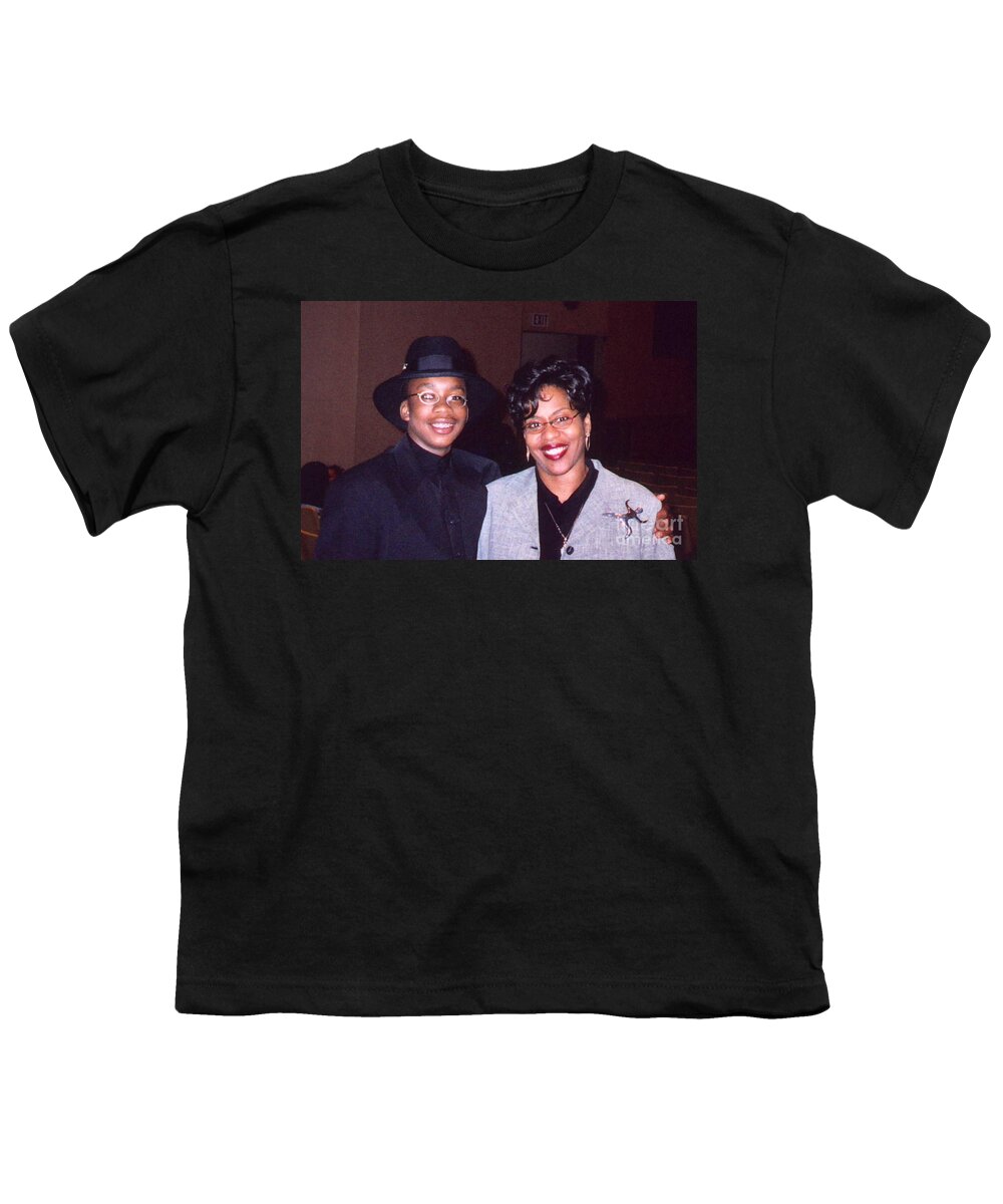 Joshua Youth T-Shirt featuring the photograph A Cool Dude and His Mom by Angela L Walker