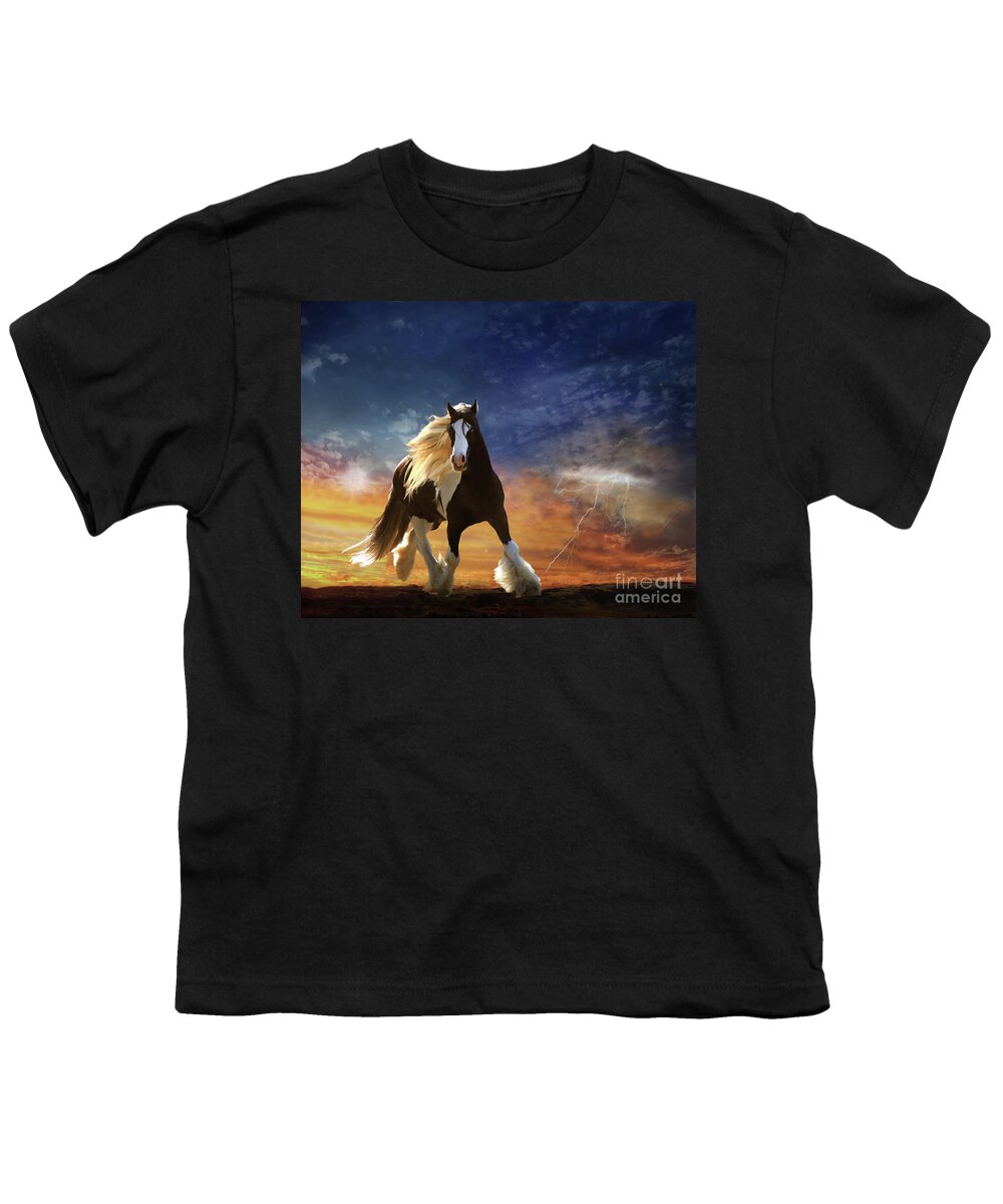 Sunset Youth T-Shirt featuring the digital art A Gypsy Storm by Melinda Hughes-Berland