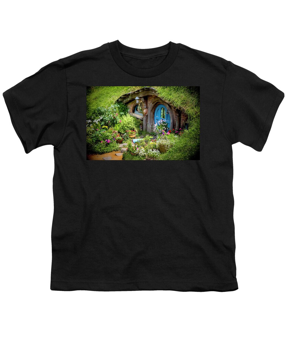 Hobbits Youth T-Shirt featuring the photograph A Pretty Hobbit Hole by Kathryn McBride