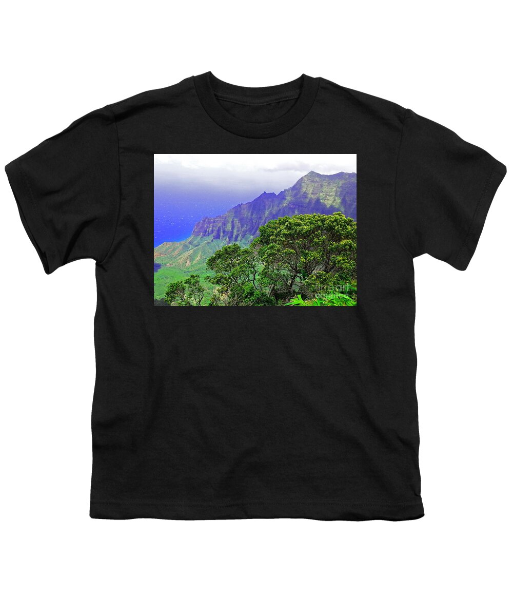 Napali Coast Youth T-Shirt featuring the photograph Above NaPali by Joseph J Stevens