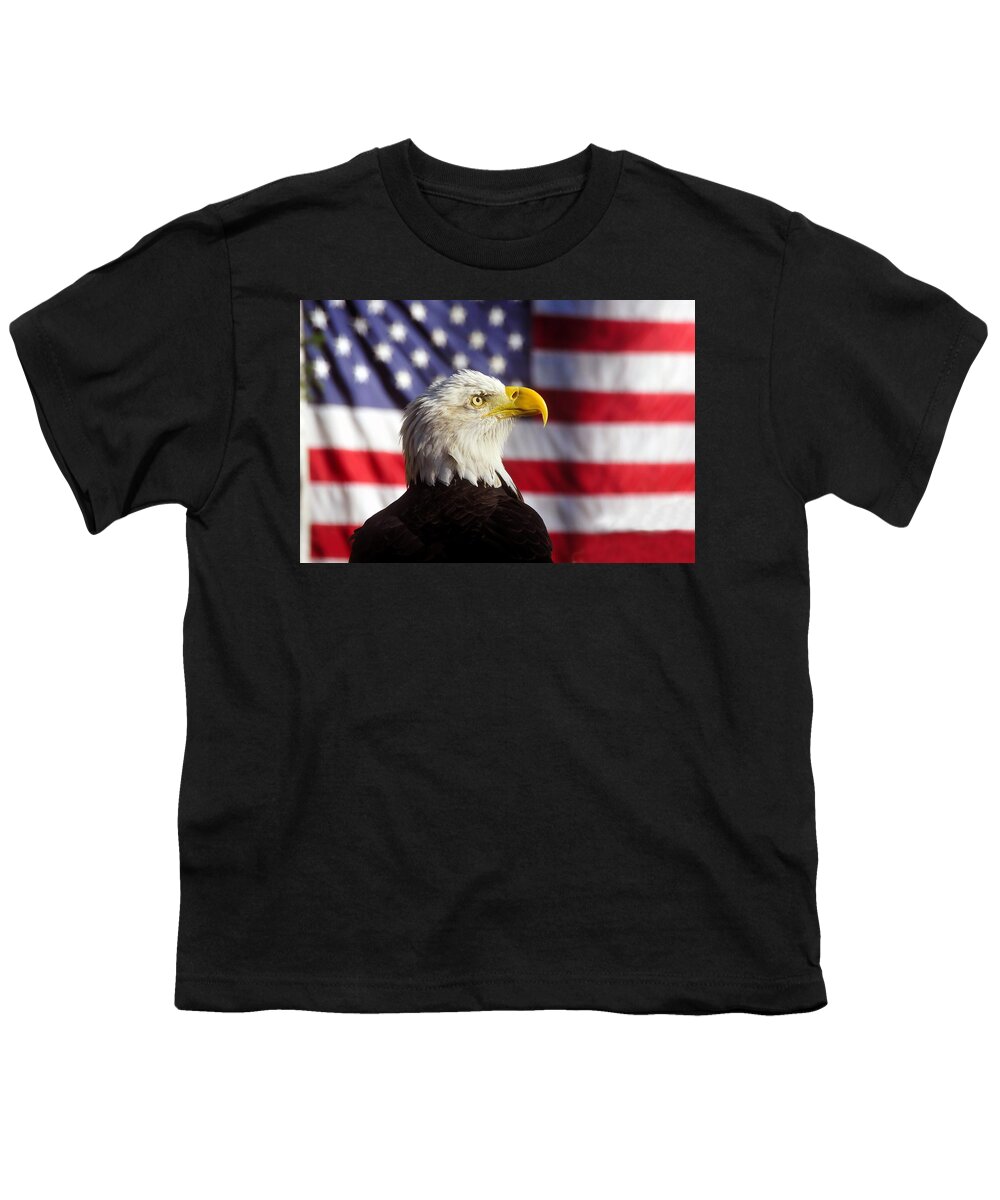 Bald Eagle Youth T-Shirt featuring the photograph American Eagle by David Lee Thompson