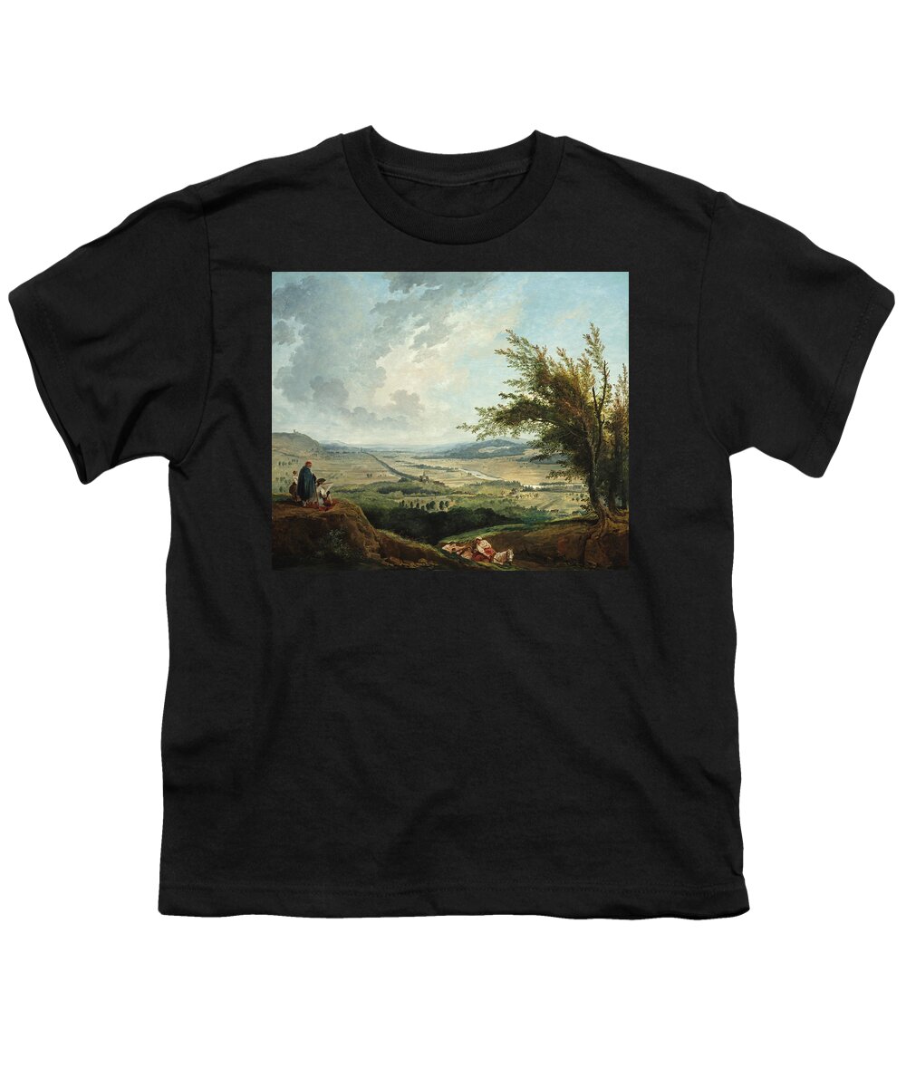 Hubert Robert Youth T-Shirt featuring the painting An Extensive Landscape near Paris by Hubert Robert