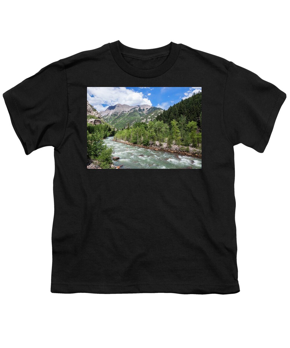 Animas River Youth T-Shirt featuring the photograph Animas River, Silverton, Colorado by Lon Dittrick