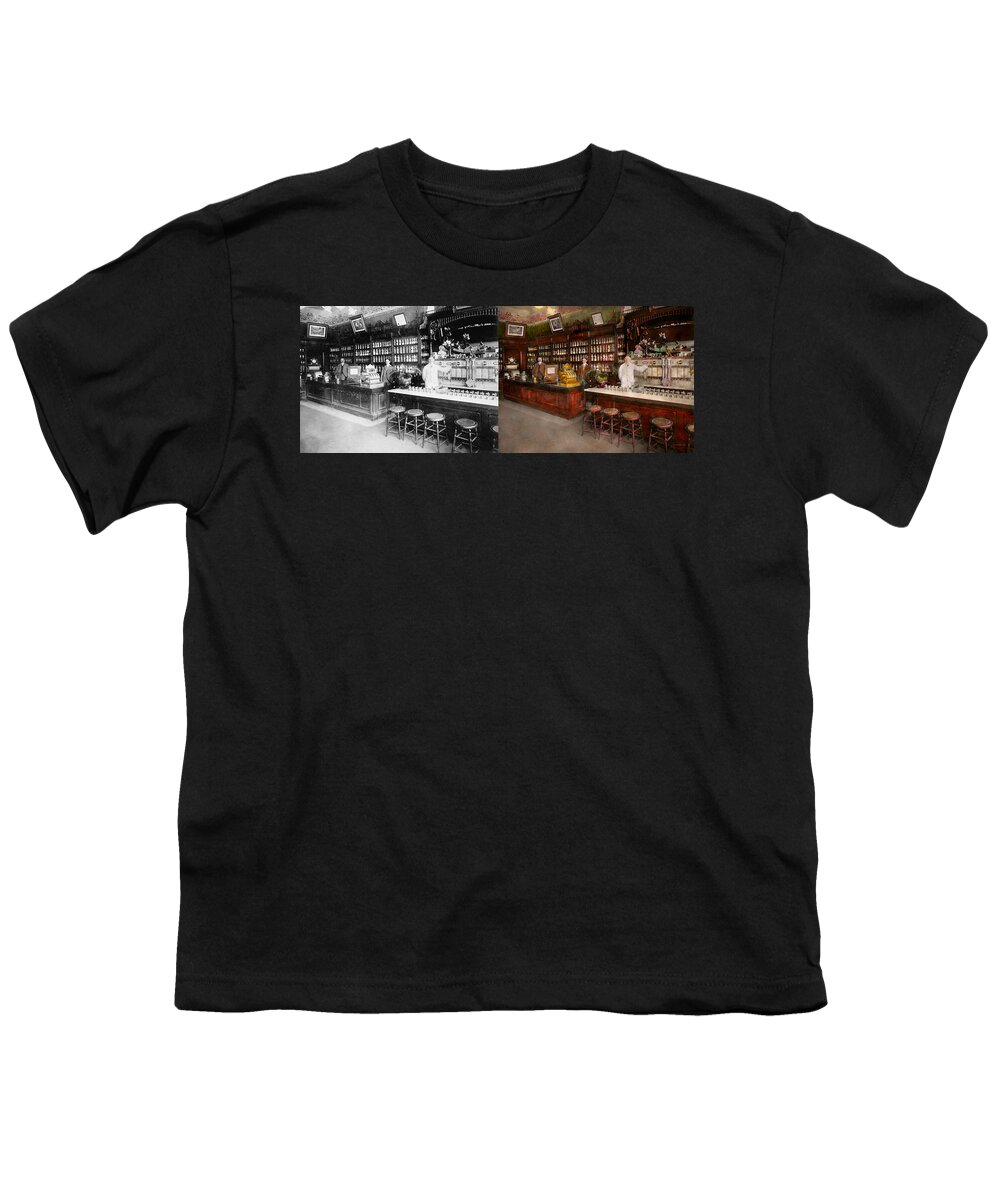 Pharmacist Youth T-Shirt featuring the photograph Apothecary - Cocke drugs apothecary 1895 - Side by Side by Mike Savad
