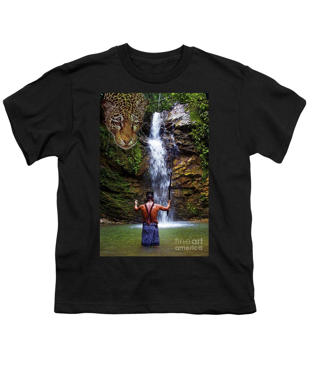 Jaguar Youth T-Shirt featuring the photograph Appealing To The Spirit Animals by Al Bourassa