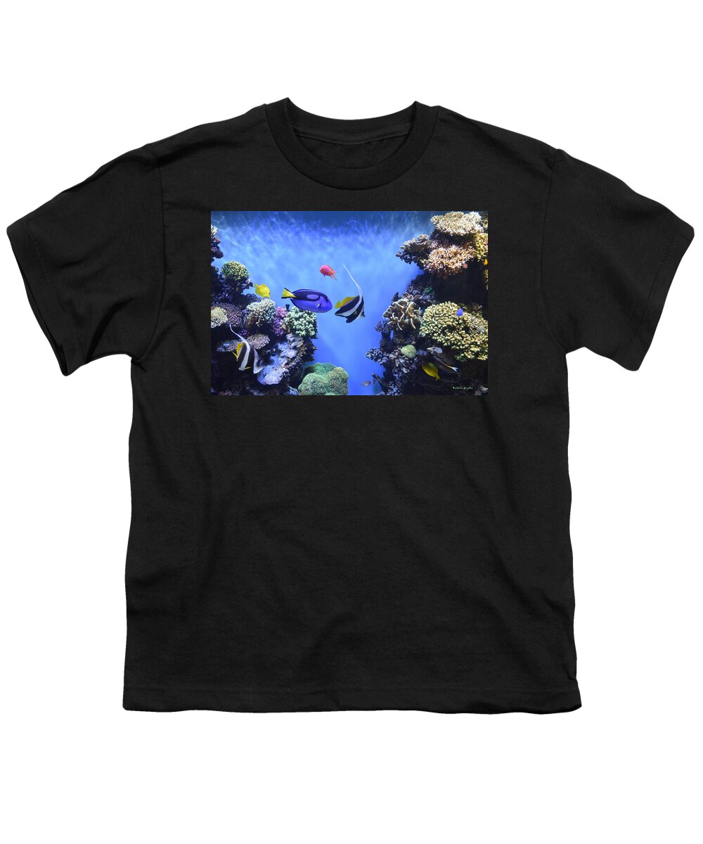 Barbara Snyder Youth T-Shirt featuring the digital art Aquarium 2 by Barbara Snyder