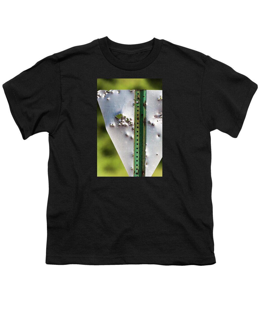 Bill Kesler Photography Youth T-Shirt featuring the photograph Bullet Hole Yield by Bill Kesler