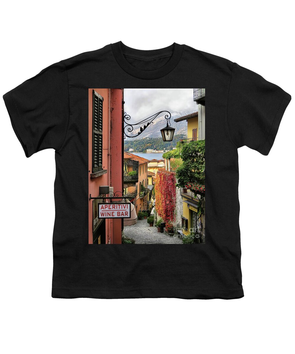 Bellagio Youth T-Shirt featuring the photograph Autumn in Bellagio by Jennie Breeze