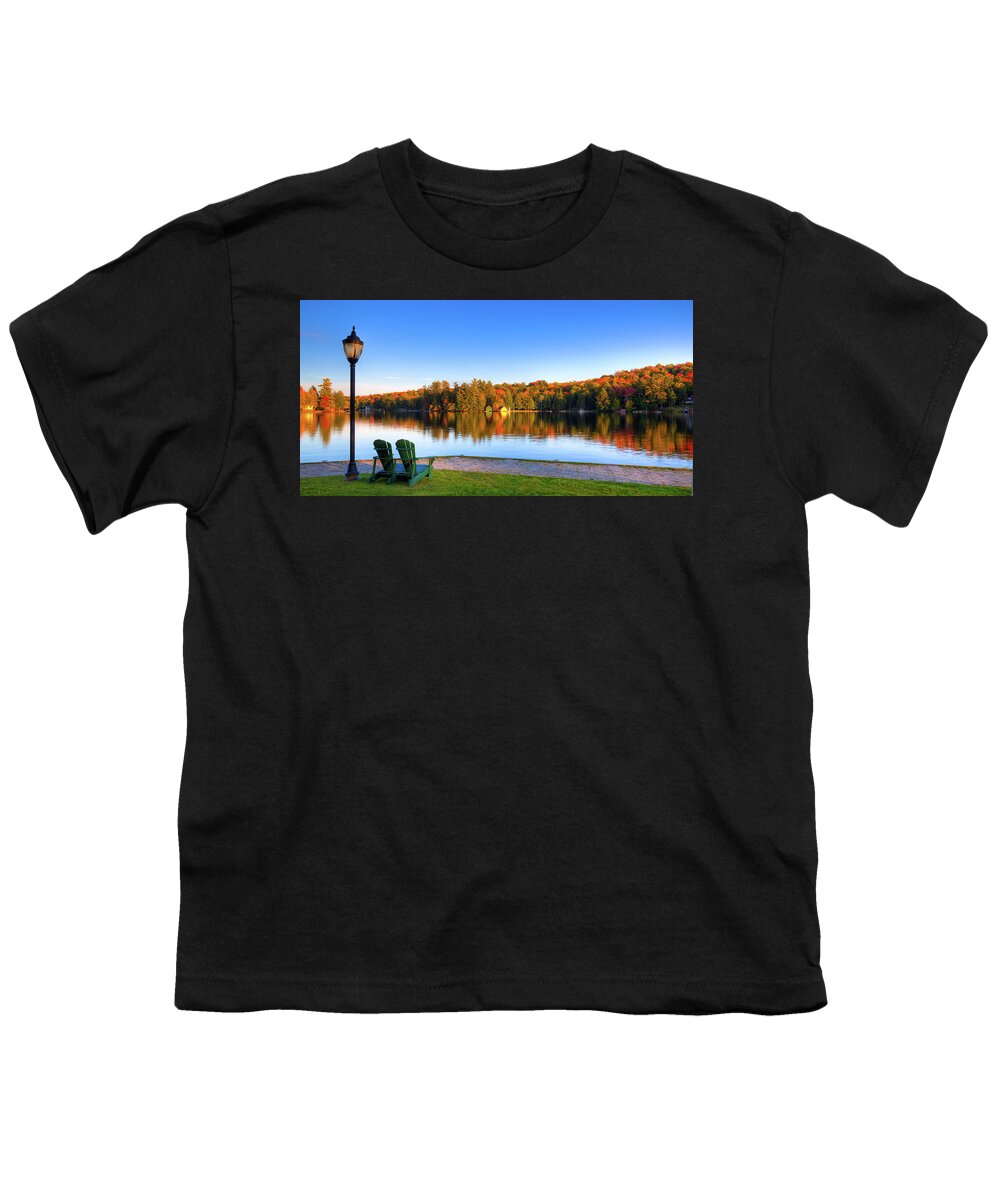 Landscape Youth T-Shirt featuring the photograph Autumn View for Two by David Patterson