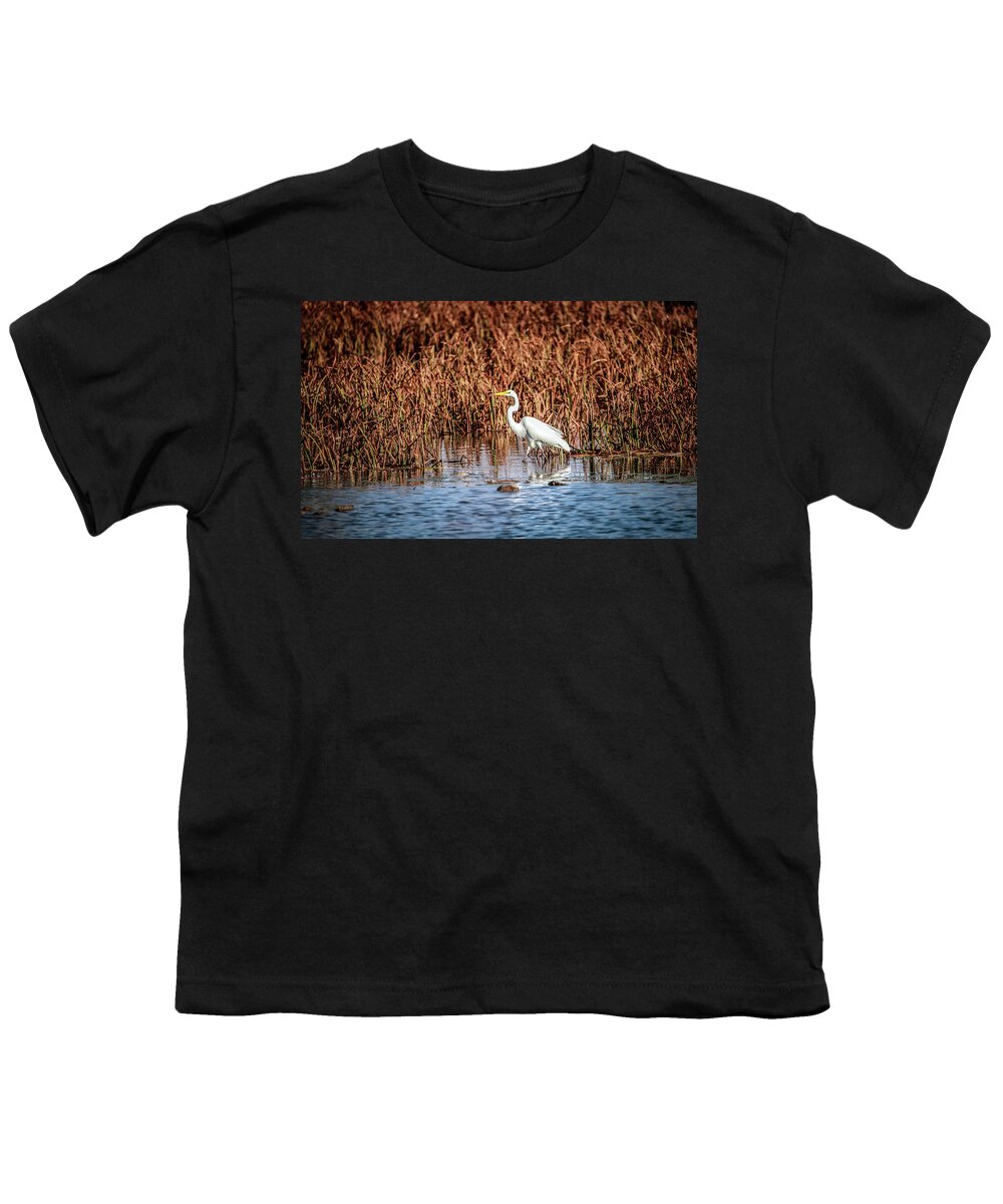 Autumn Youth T-Shirt featuring the photograph Autumn's Shore by Ray Congrove