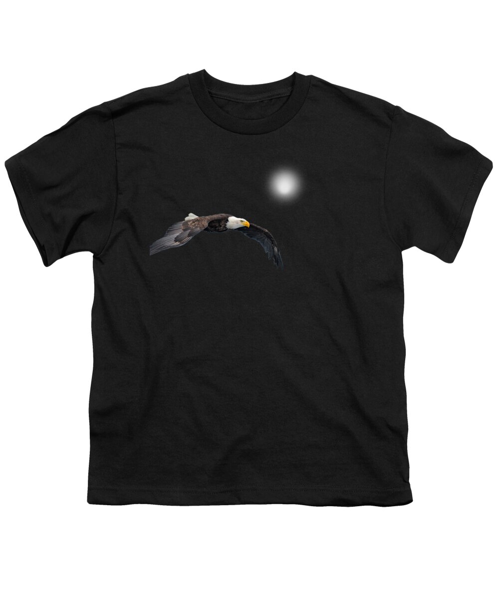 Eagle Youth T-Shirt featuring the photograph Bald Eagle Textured Art by David Dehner