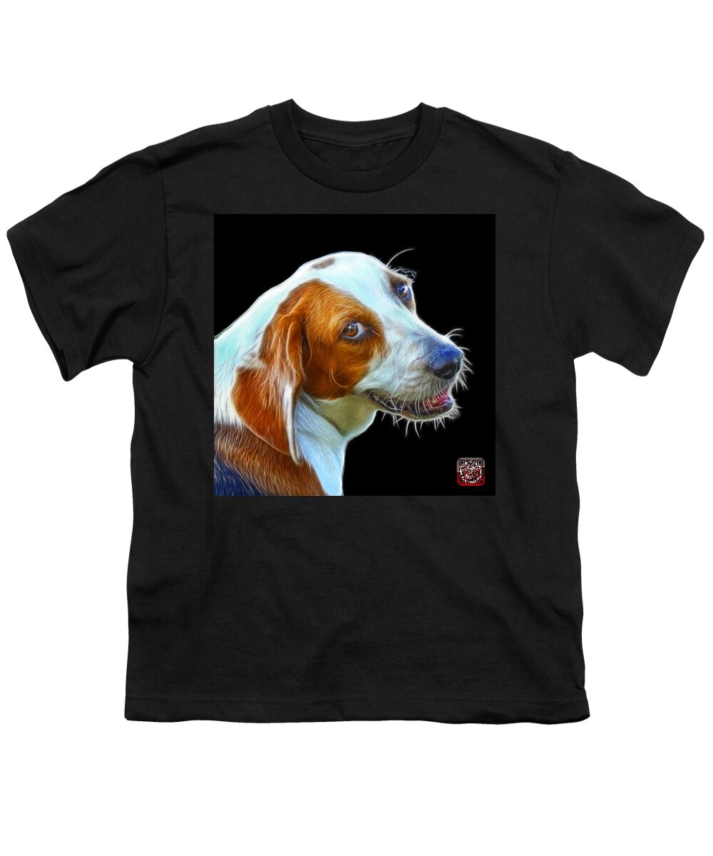 Beagle Youth T-Shirt featuring the painting Beagle dog Art- 6896 - BB by James Ahn