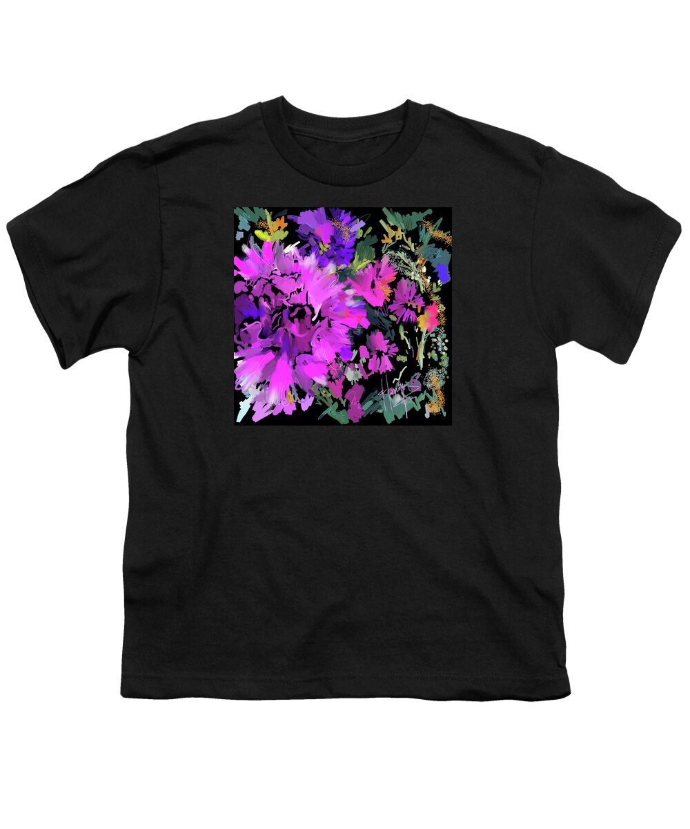 Dc Langer Youth T-Shirt featuring the painting Flower Mash by DC Langer