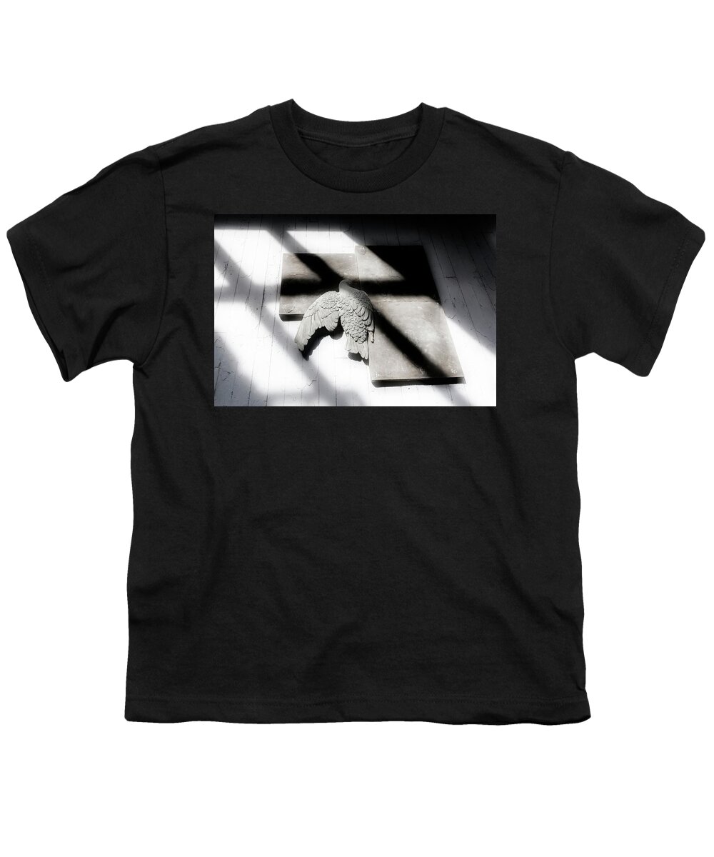 Shadow Youth T-Shirt featuring the photograph Bird In A House by Micah Offman