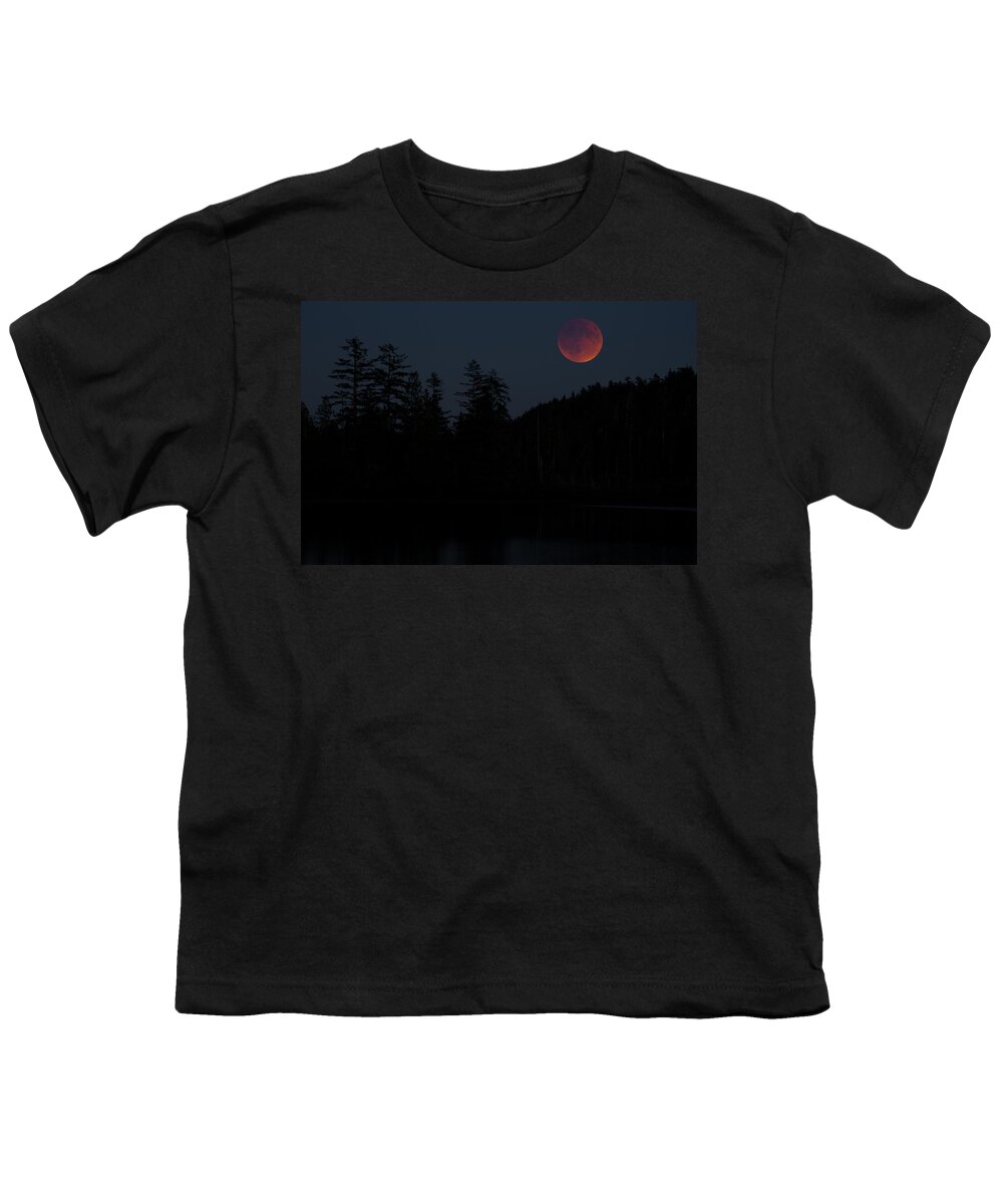 Moon Youth T-Shirt featuring the photograph Blood Moon At Fairy Lake by Randy Hall