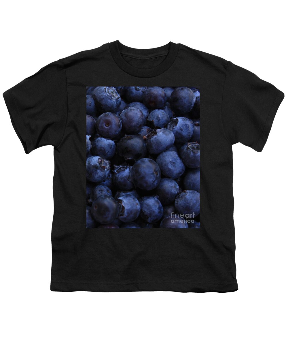 Blueberries Youth T-Shirt featuring the photograph Blueberries Close-Up - Vertical by Carol Groenen