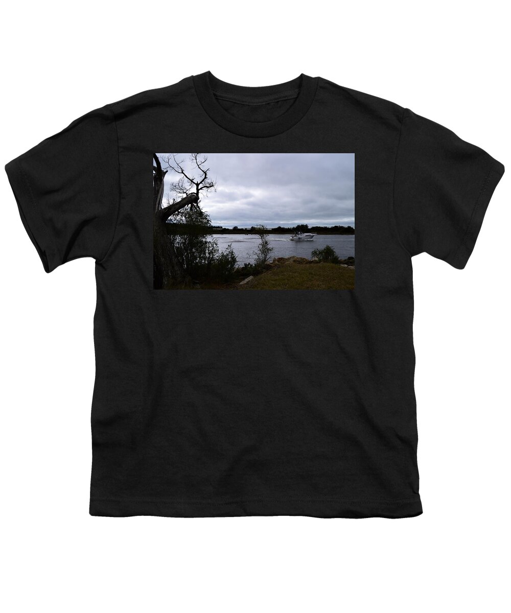 Boating To The Gulf Of Mexico Youth T-Shirt featuring the photograph Boating To The Gulf of Mexico by Warren Thompson