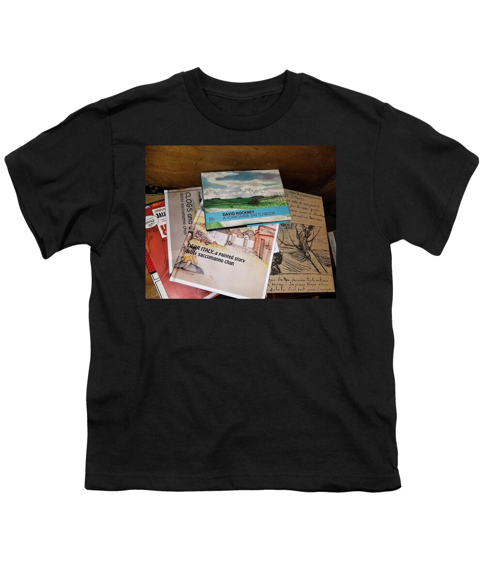 Books Youth T-Shirt featuring the photograph Books Of Beauty by Debbi Saccomanno Chan