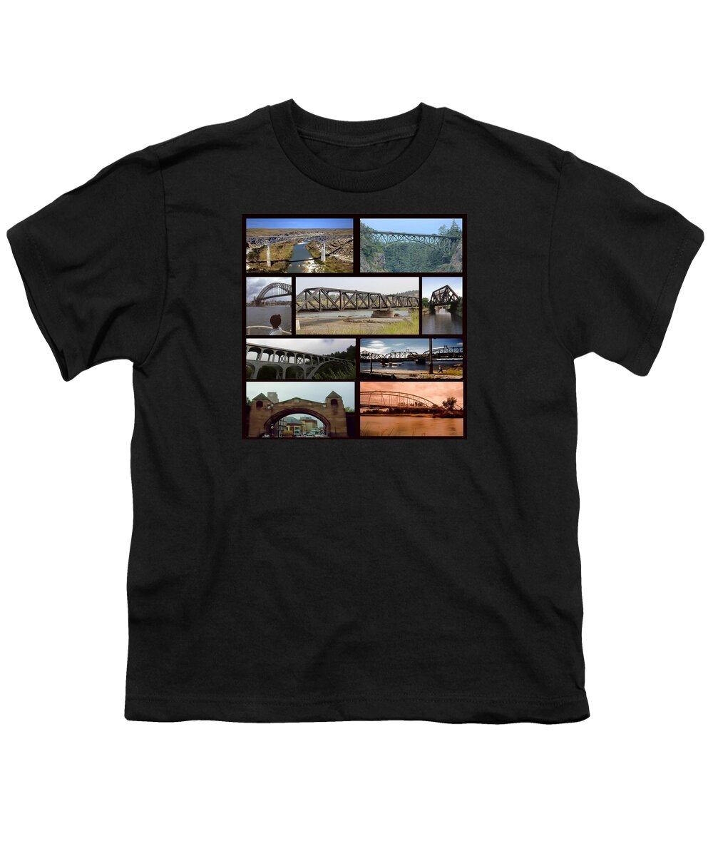 Bridges Youth T-Shirt featuring the digital art Bridges by Cathy Anderson