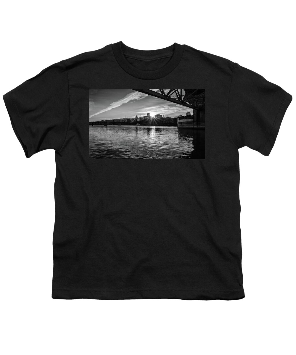 Oregon Youth T-Shirt featuring the photograph Bridgetown Sunset by Steven Clark